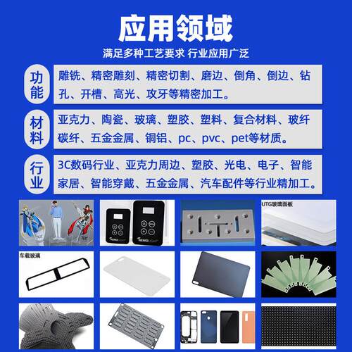 智能家750db双居开关面板玻雕璃精雕 机玻刻璃面板精雕加工设备免