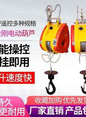 小金刚电升动葫型芦220v小吊家用小型降遥机控便RDF携式钢丝绳电