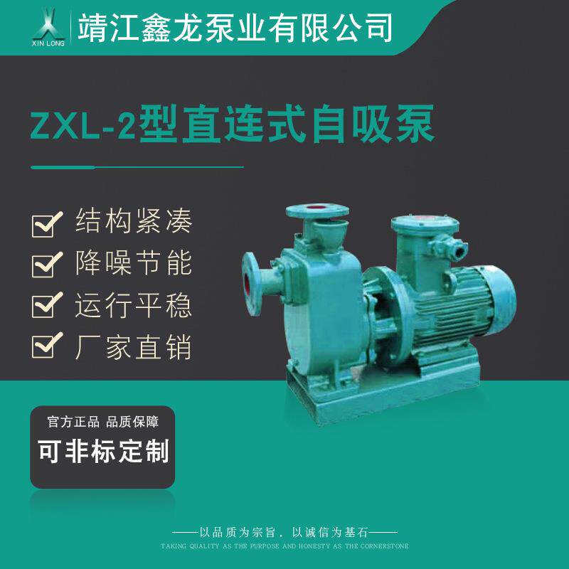 鑫龙ZXL-2型带底座直连卧式自吸泵不锈钢耐腐蚀离心泵厂家可定制