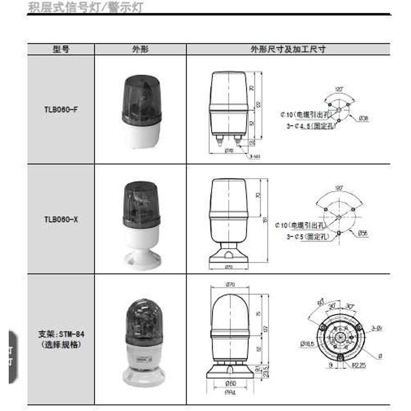 韩荣NUX信号灯TLB-060-PA-C51 TLB-060-RA-C51 TLB-060-FA-C51