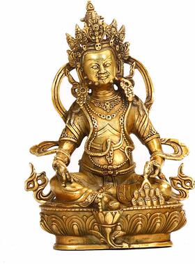 仿古金属工艺品黄财神铜制摆件家居书房办公装饰品