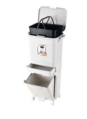 大容量高余分类带盖款厨房家用xne厨干湿分离大号双层专用垃圾桶