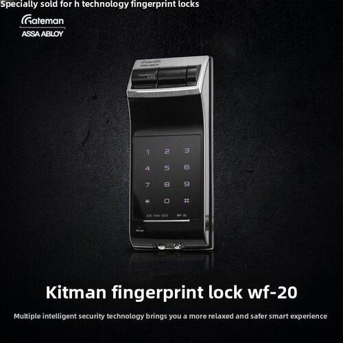 正品进口凯特曼GatemanF1020室内铁木门电子指纹密码刷卡智能门锁