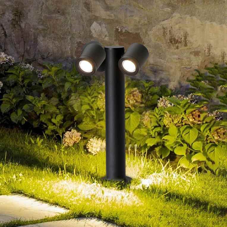 双头草坪灯户外可摇头转向庭院公园别墅花园简约坐地插地草地灯