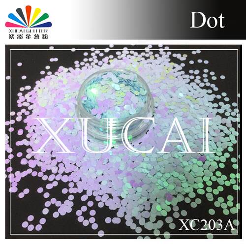 厂家直销絮彩金葱粉炫彩XC203A2mm圆点PET闪光片圣诞装饰 glitter