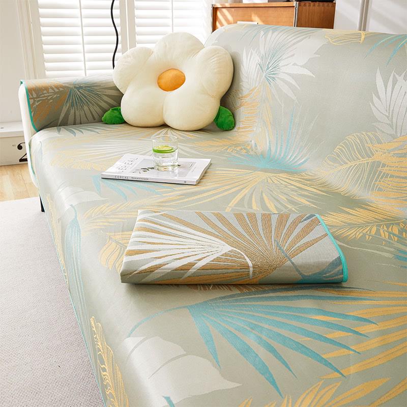 P66D夏季冰丝沙发垫子凉垫套罩2024新款防滑凉席坐垫夏天三座一贵