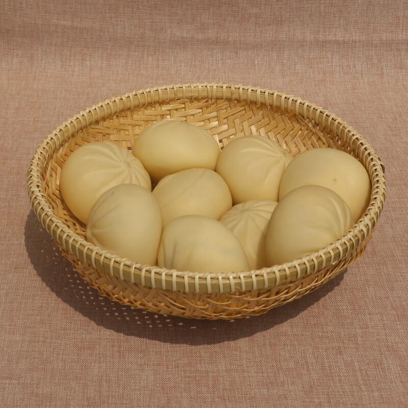竹编制品手工竹篮家用圆形簸箕竹筐竹筛洗菜沥水盛菜水果篮馒头筐