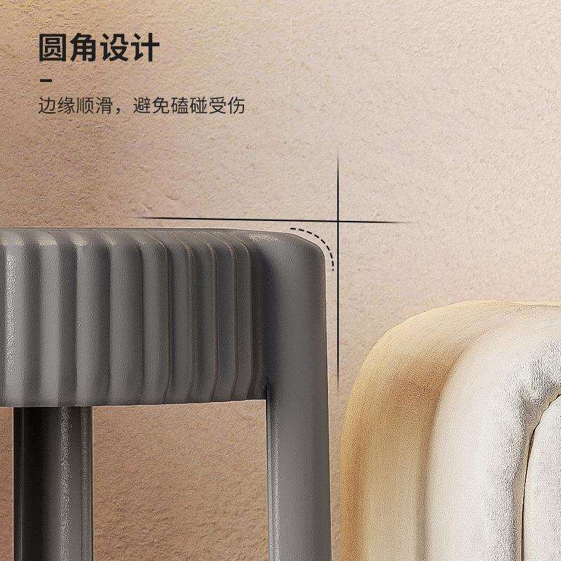 塑料凳子可叠放圆凳家用现代约餐凳结简耐NA30实用加高凳厚椅子风