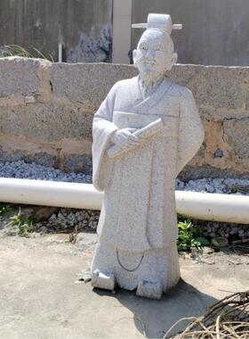 石雕古代人物孙思邈雕像芝麻白华佗张仲景雕刻花岗岩四大神医像