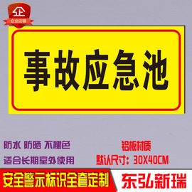 事故应急池标识牌警示环保安监安全标牌建筑工地标语铝牌标牌