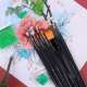 382考扇形笔尼龙水粉笔装 丙烯油笔水彩画笔美术联画画套笔