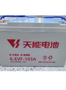 天能6-EVF-103A电池12V103Ah电动汽车洗地机环卫车叉车三轮车电瓶