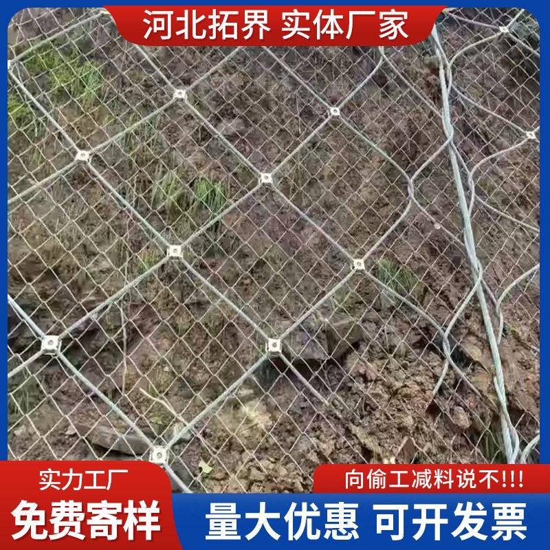 定制SNS边坡防护网公路山体防落石山体挂网覆盖式主动边坡防护网