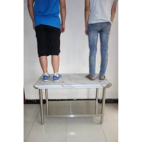 加厚不锈钢工作台操作台打包台厨房打荷台库房工作台不锈钢桌子