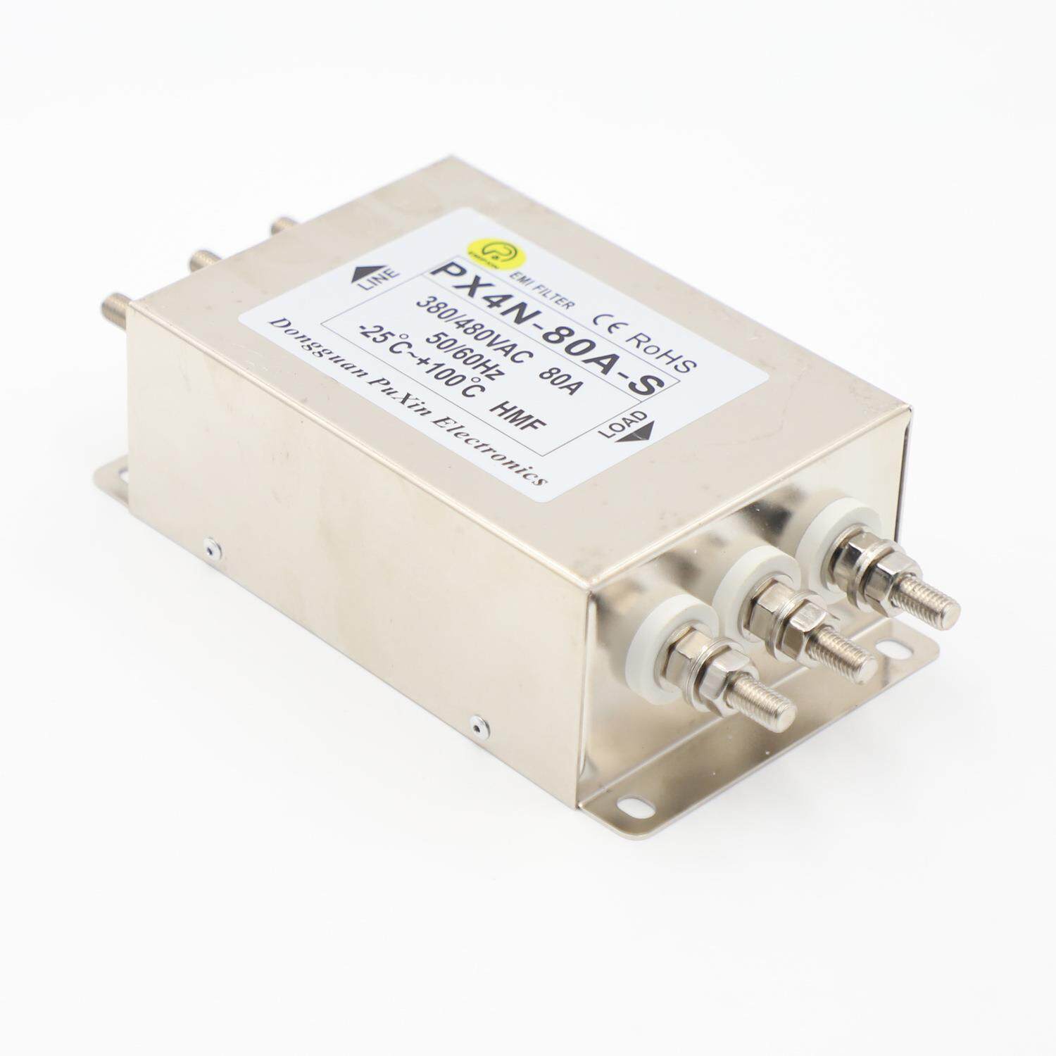 普鑫三相电源滤波器80A200/480V厂家直销注塑机滤波器多电路设计