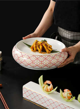 ｜红叶金丝｜《亚特明档盘》会所熟食展示盘酒店特色意境摆盘托盘