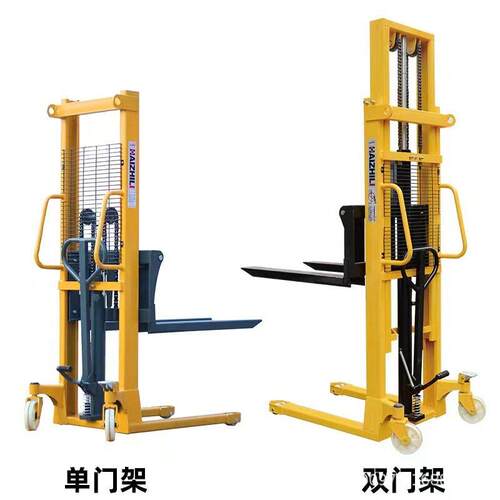 佛山手动堆车1吨2吨液压升降升液压升降堆垛车铲车液压搬运车