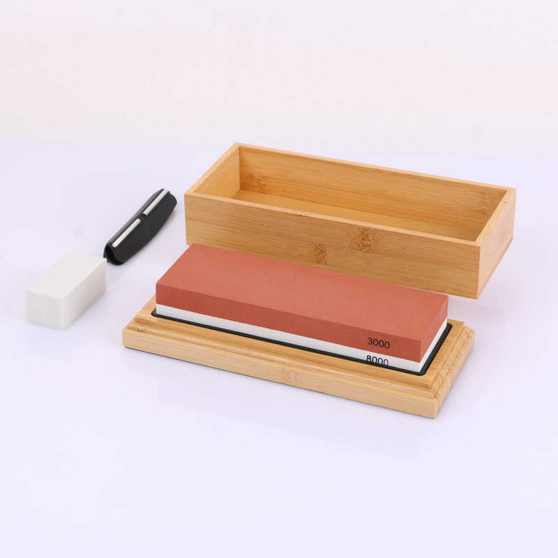 红白磨刀石套装 白刚玉双面厨房户外家用磨刀石抛光磨砥石油石