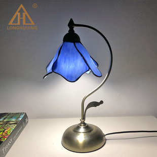 凡尼灯蒂书房卧室简约供货台灯护眼灯具花瓣玻璃隆床头汇璟