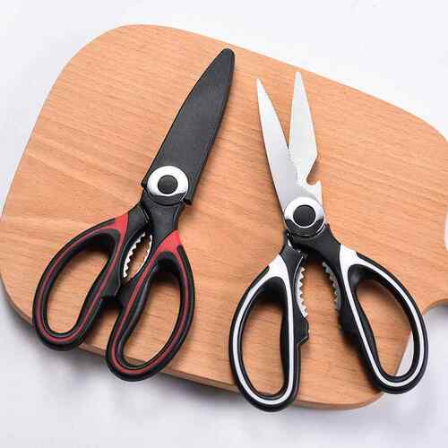 厂家现货不锈钢厨房剪刀烤肉剪带剪套鸡骨剪多功能居家用剪