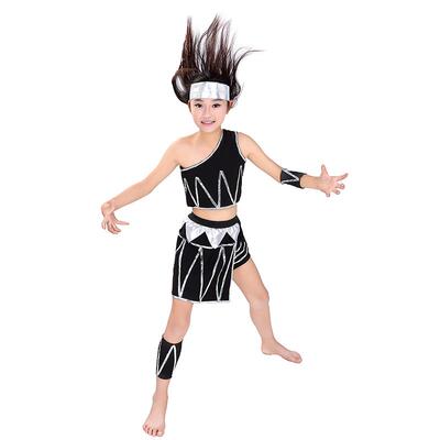 高档云南人佤族女装甩发舞蹈服阿佤阿娃壮民族舞台服佤族族演成服