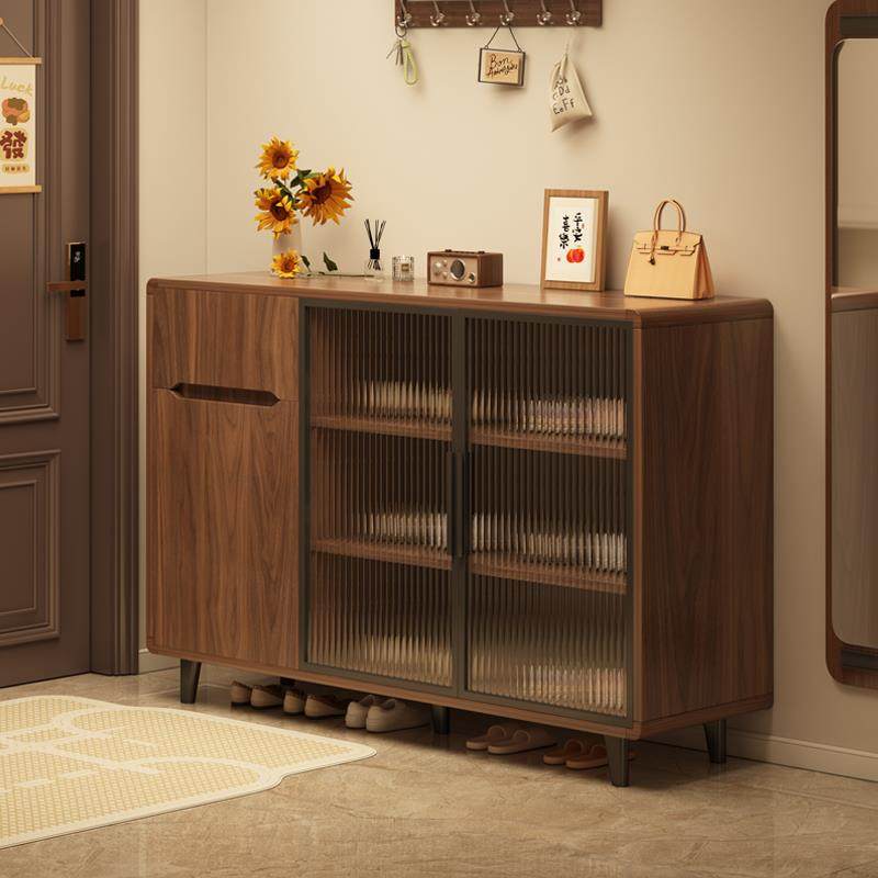 实木圆角鞋柜家用门口简约入户收纳柜靠墙一体新款大容量玄关柜子,住宅家具,鞋柜,淘宝优惠券,粉丝福利购,淘宝优惠卷