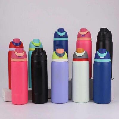 Thermos Cup 19/24/32oz Double-Layer Stainless Steel Space