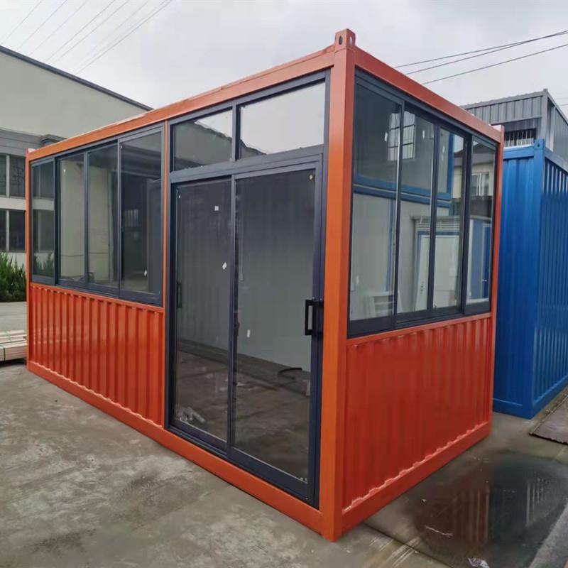 集装箱玻璃幕墙阳光房工地移动耐用大波纹箱办公室住人箱式活动房