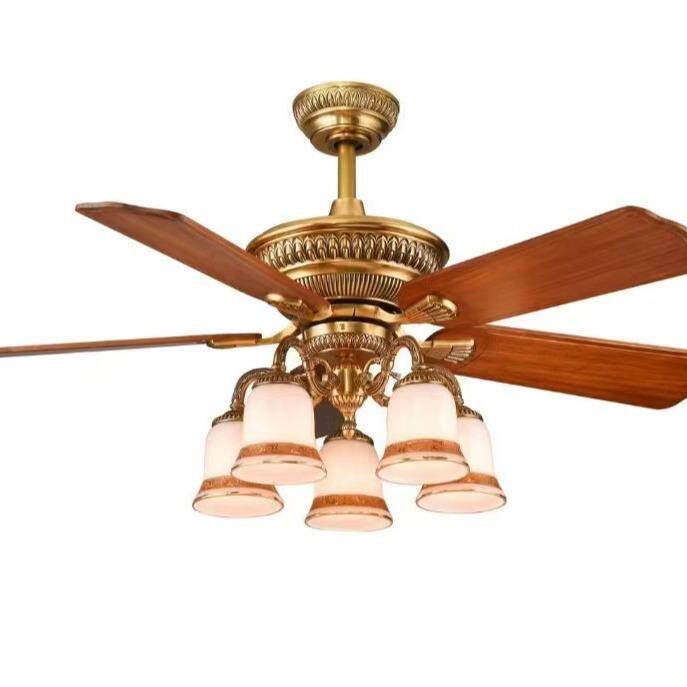 地中海负离子吊扇灯蒂凡尼风扇灯欧式客餐厅灯饰遥控电扇吊灯