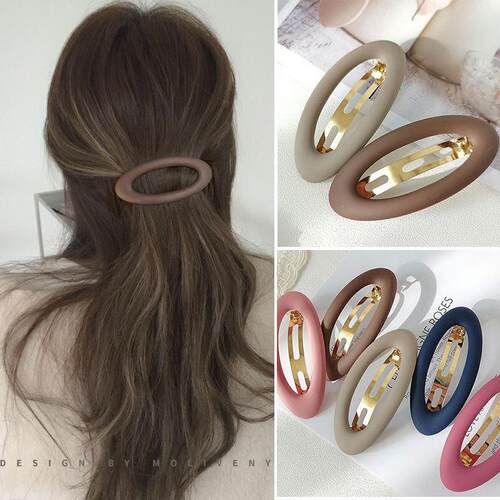 Fashion Matte Snap Hair Clips for Women Hairpin Hairclips Ha