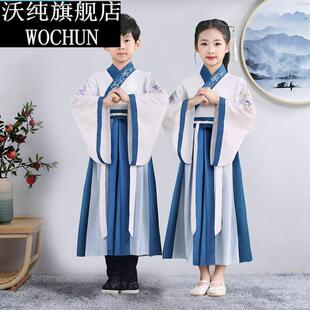 小道童演出服儿童古装书童道士下山三字经唐诗书生小道士舞蹈