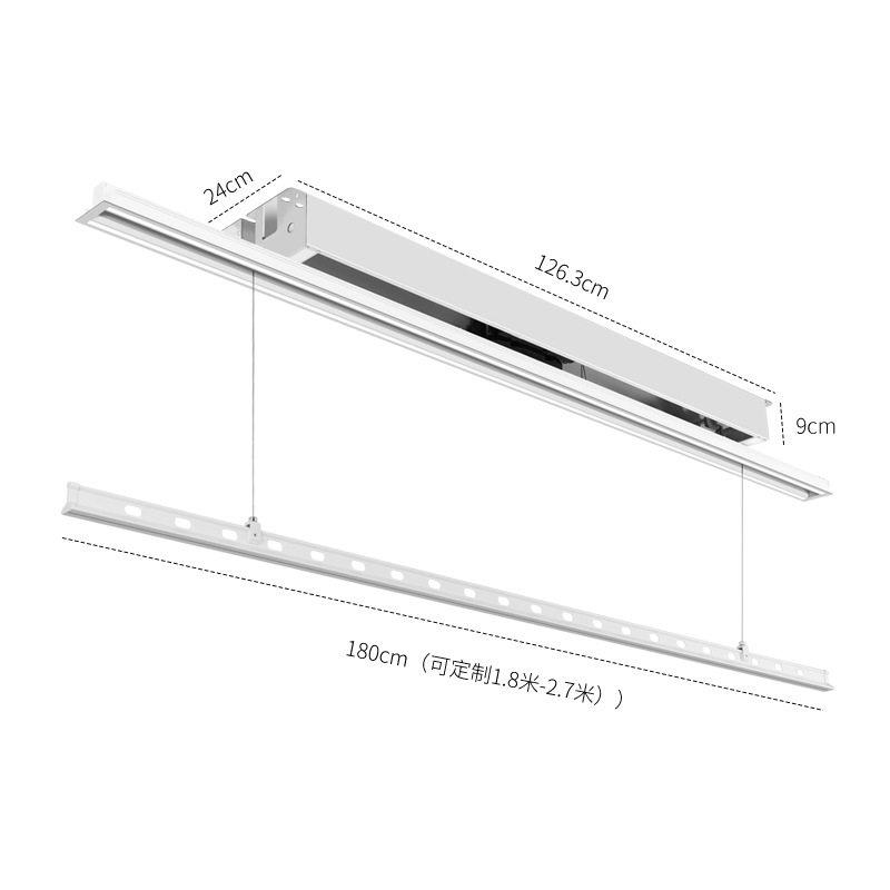 嵌入式电动晾衣架暗藏室内阳台家用智能遥控升降自动隐形晾衣杆机