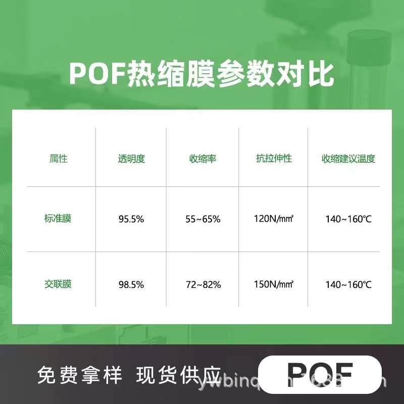 POF热缩膜对折膜现货整卷多尺寸透明 塑封膜批发包装机用热收缩膜