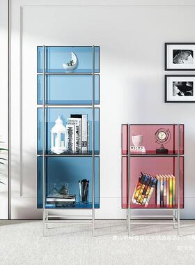 新款IUQ亚克力书网红置物架家架多层落读地收纳阅书用柜展示架子