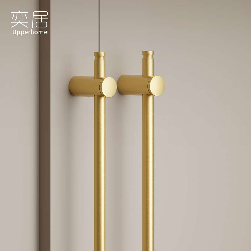 可调节孔距黄铜柜门拉手厨房橱柜衣柜抽屉法式中古风抽屉加长把手