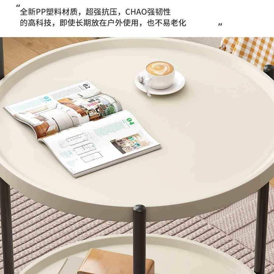 小茶几移动发边几小子桌厅家用置物架QIO简约现代客小推车沙带轮