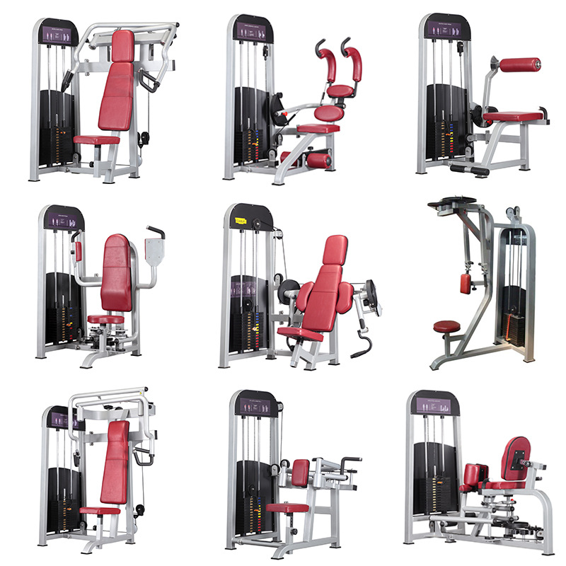 推胸高拉背肩部腹部曲腿综合训练器械全套健身房器材力量训练器材