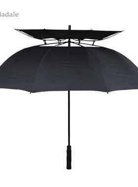 高档创商务雨意伞真双层30寸大号高尔夫伞自动伞开直杆广告定伞制