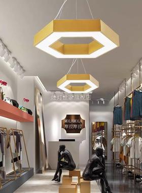 LED10402异形灯办公室线灯理发店超用商场六边形蜂吊巢吊市灯商工