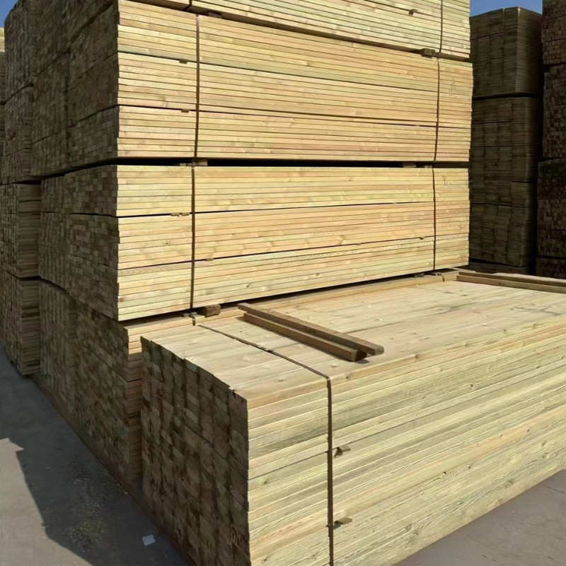 #L6Y 樟子松防腐木板木条户外庭院地板露台栅栏桑拿板实木板材龙