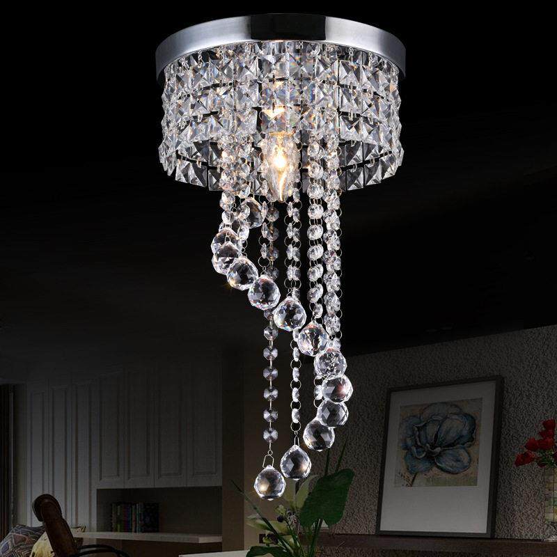 LED水晶吸顶灯客厅灯饰水晶卧室过道走廊玄关灯玄关发灯具