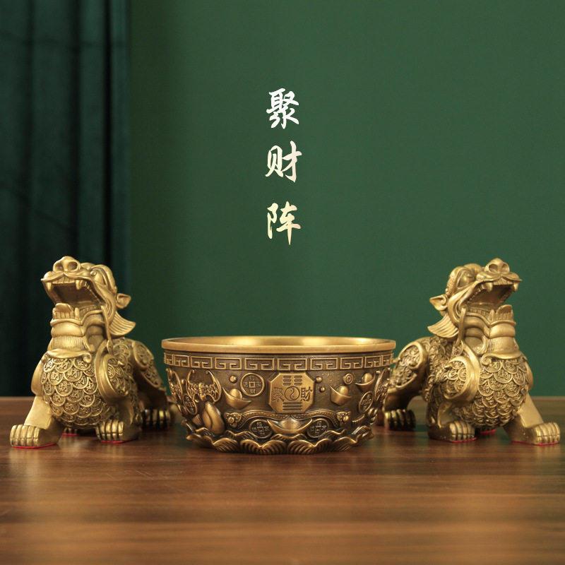 朱炳仁铜铜貔貅摆件公母皮丘一对招镇家居客厅店铺办公室桌面装饰