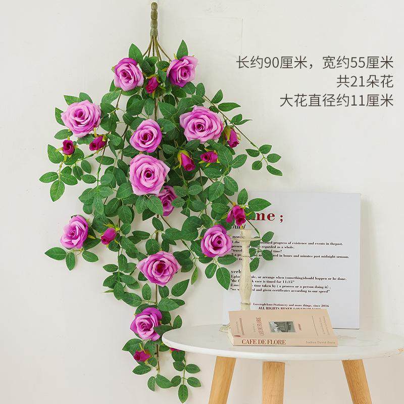 仿真玫瑰花藤蔓客厅室内阳台空调管道庭院装饰假花藤条墙壁挂绿植,鲜花速递/花卉仿真/绿植园艺,仿真花,淘宝优惠券,粉丝福利购,淘宝优惠卷