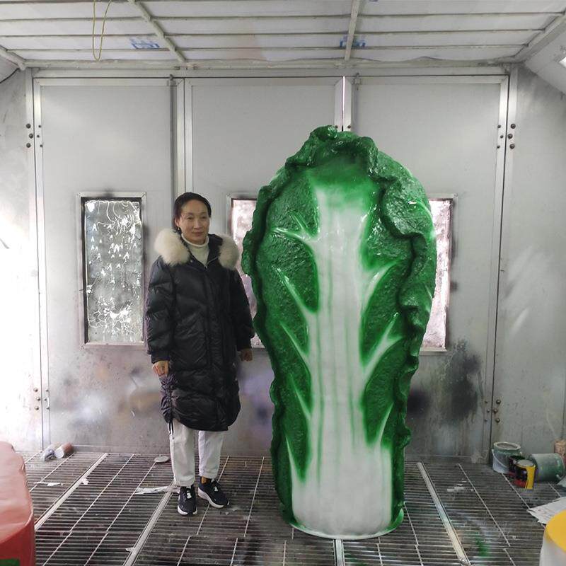 玻璃钢仿真白菜雕塑大型园林景观水果蔬菜模型生态园户外雕塑摆件