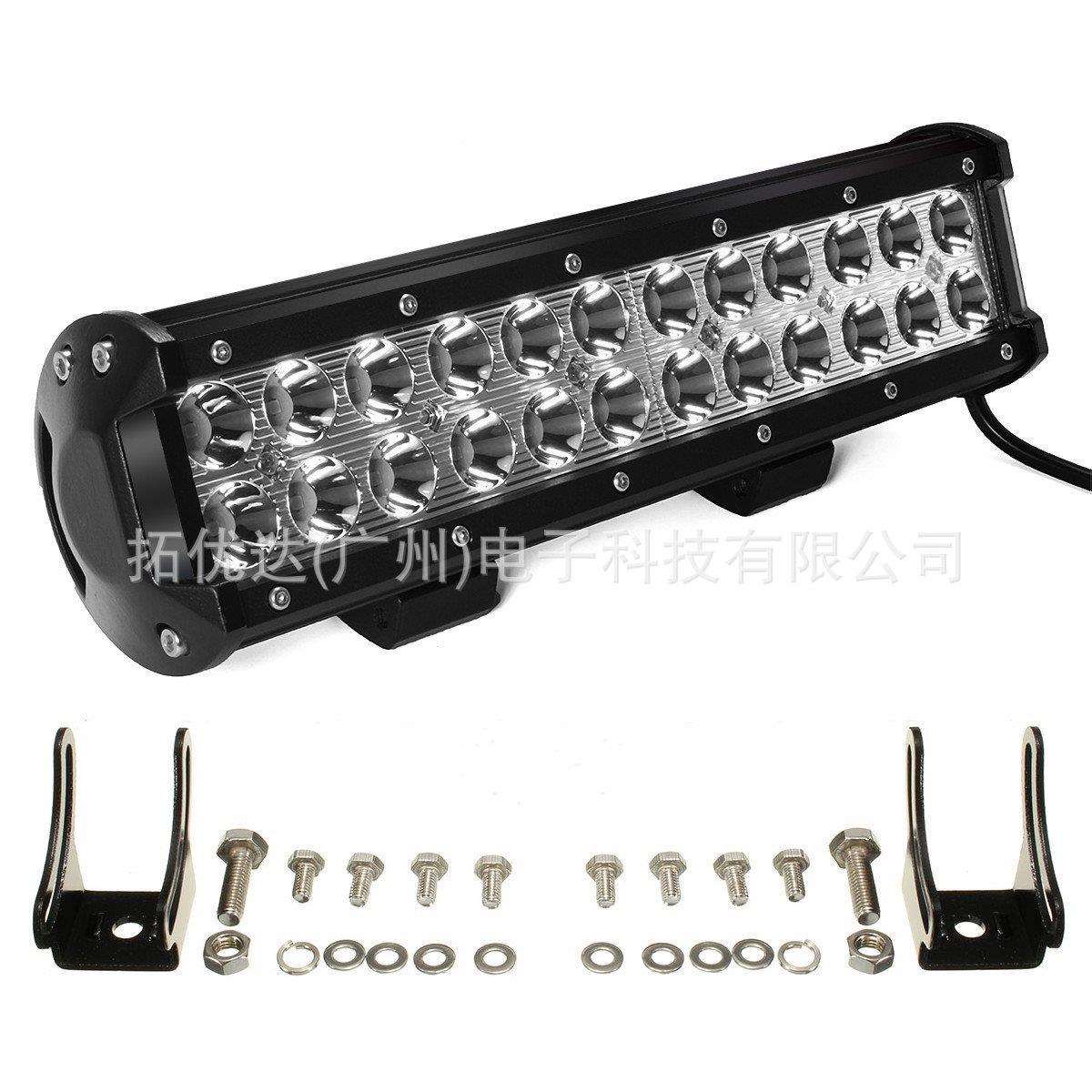 外贸新款LED light bar 72W工作灯汽车射灯 改装车顶灯大灯聚光款
