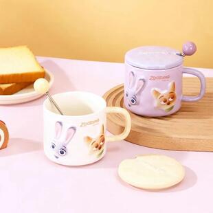 尼克朱迪狂动物城马克杯萌新浮雕杯350ml日常早餐果汁咖啡牛奶杯