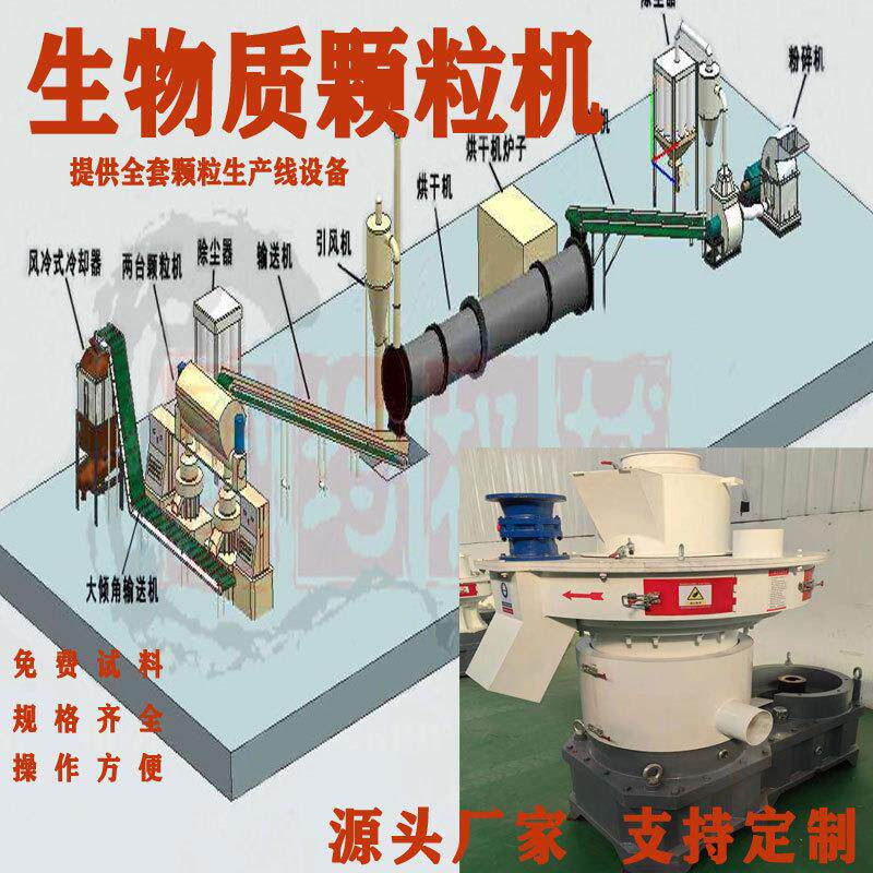 生物质颗粒生产线 全套生产线锯末木屑颗粒燃料加工设备厂家