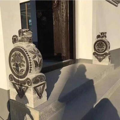 厂家直销仿古抱鼓石 宅门装饰貔貅抱鼓石 大门口石鼓