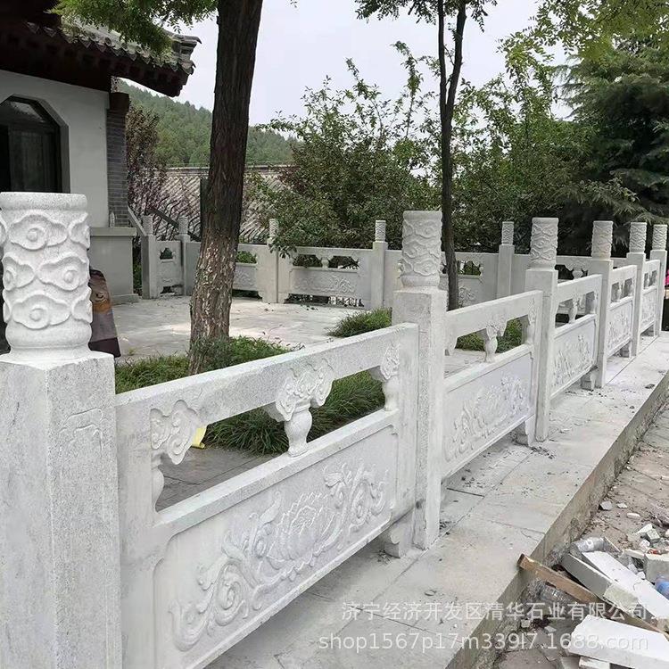 青石栏杆汉白玉防护栏围栏石雕栏杆花岗岩石栏杆石护栏阳台石栏板