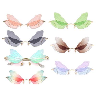 Vintage Wings Sun Glasses Fashion Luxury Men Women Metal